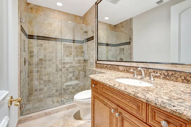 a dining room with furniture and outdoor space
