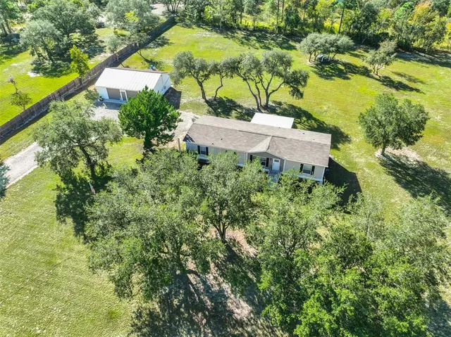 a view of a yard with plants
