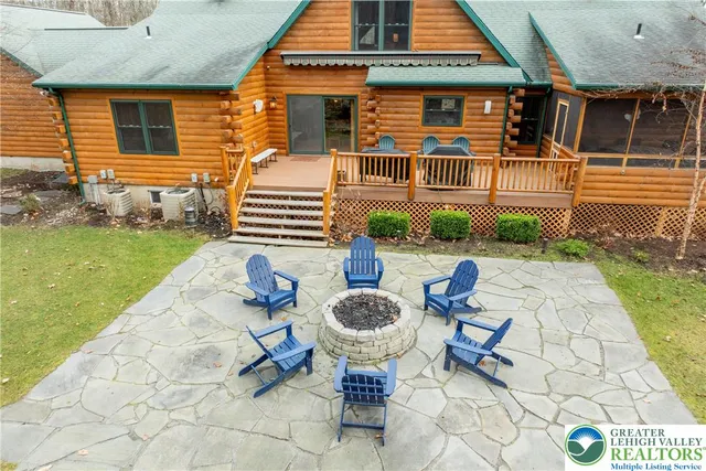 a view of backyard with green space