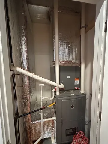 a close view of water heater room