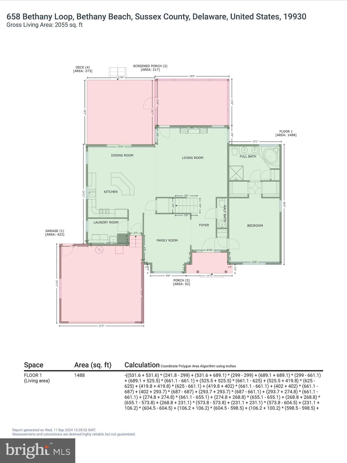 658 Bethany Loop Bethany Beach, DE 19930 - Photo 54 of 55 GLA Floor Plan