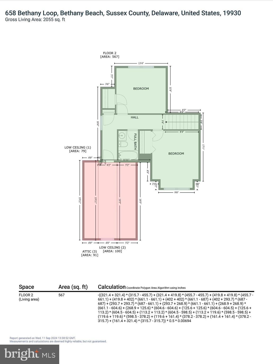 658 Bethany Loop Bethany Beach, DE 19930 - Photo 55 of 55 GLA Floor Plan