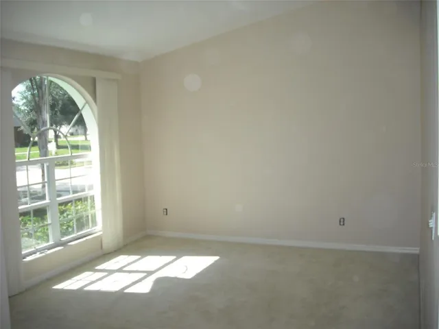 an empty room with a window