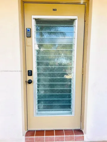 a view of a door