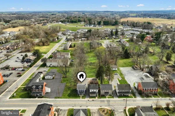 an aerial view of multiple house
