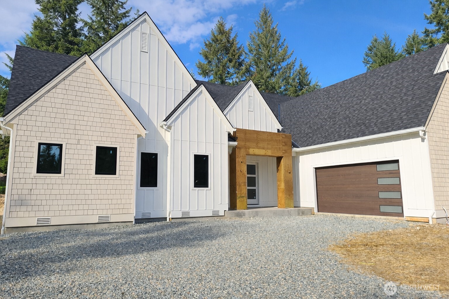 a view of a white house