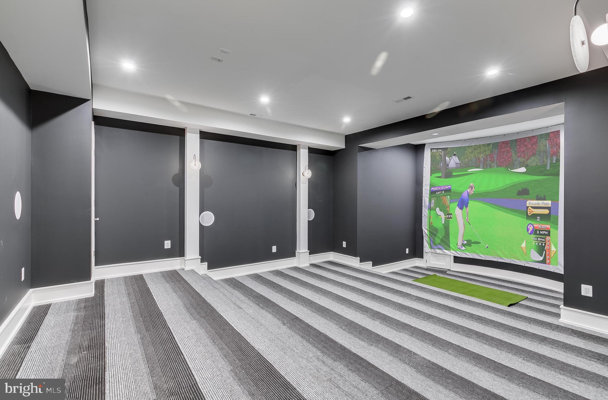 8757 Brook Road McLean, VA 22102 - Photo 41 of 51 Media room designed for golf simulator set up