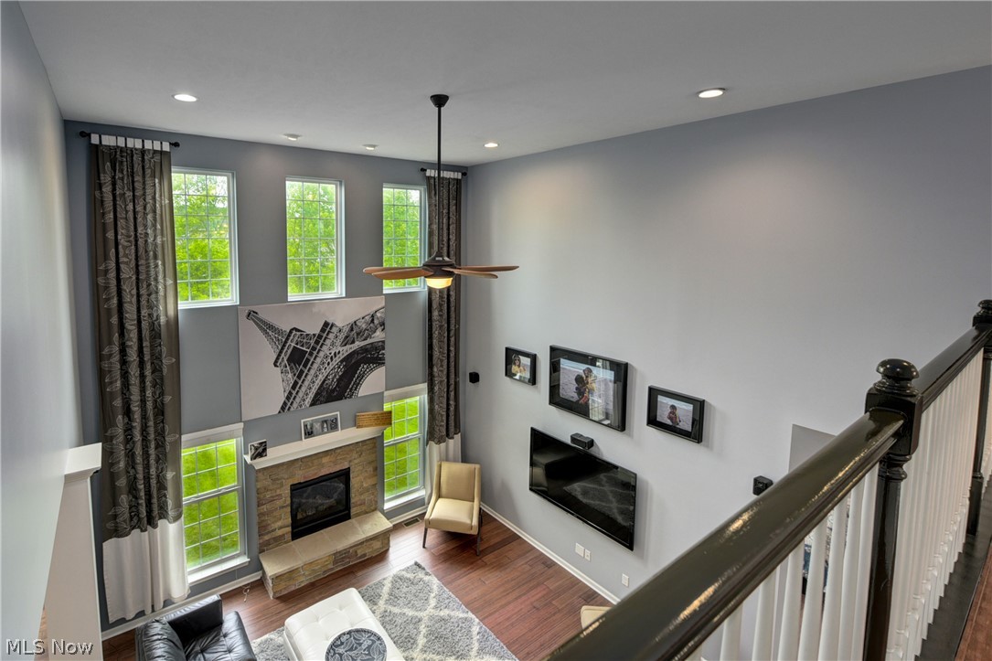 3600 Case Road Avon, OH 44011 - Photo 6 of 35 View of Family room from upstairs area, wall of windows