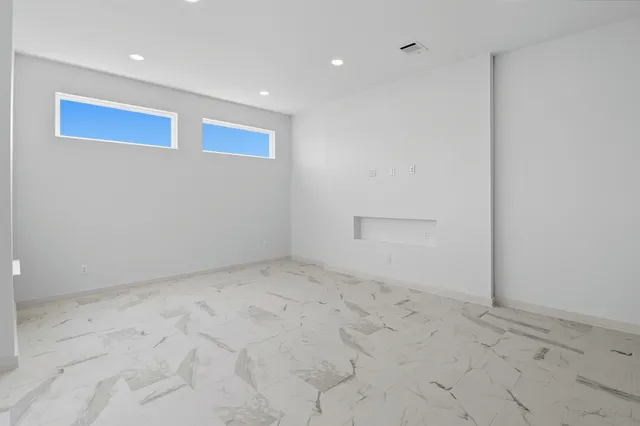 an entryway in an empty room