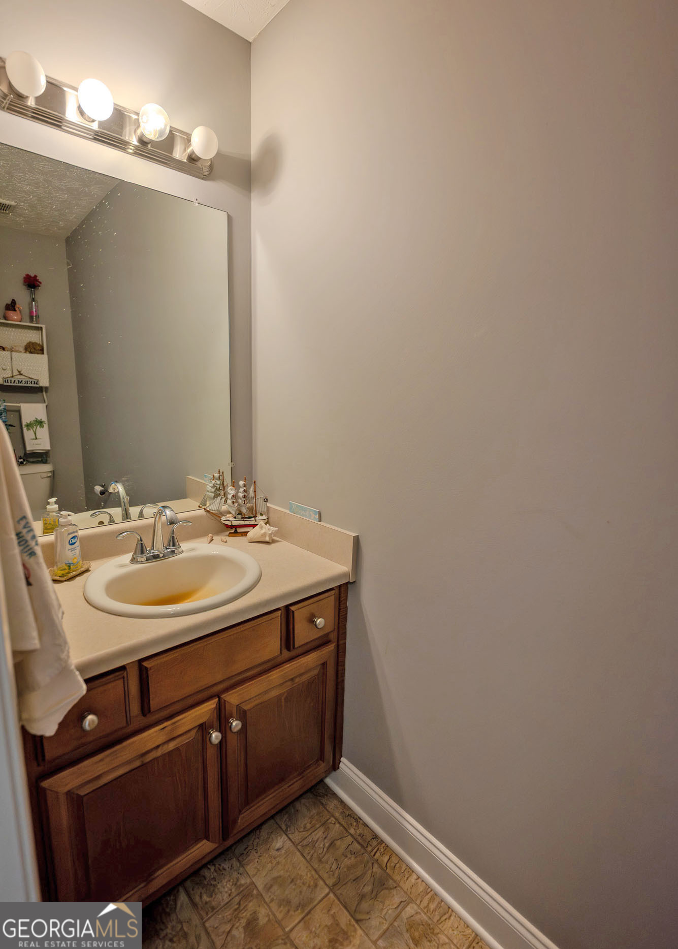 1363 McFarlin Bridge Road Carnesville, GA 30521 - Photo 17 of 78 a bathroom with a sink and a mirror