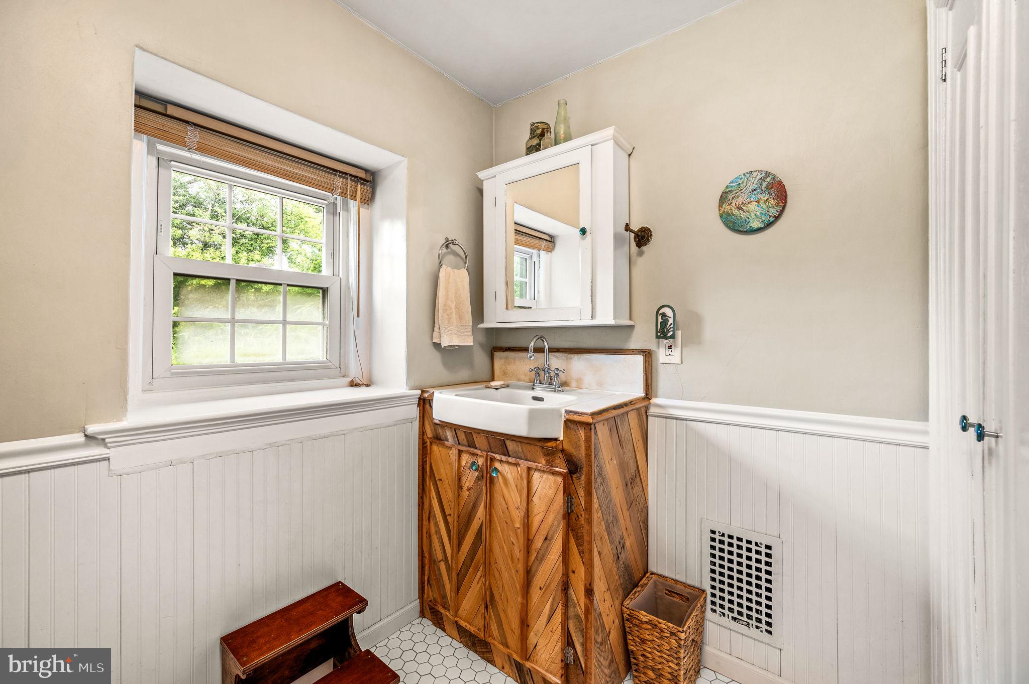 408 East Woodlawn Street Philadelphia, PA 19144 - Photo 18 of 31 a bathroom with a sink and a mirror