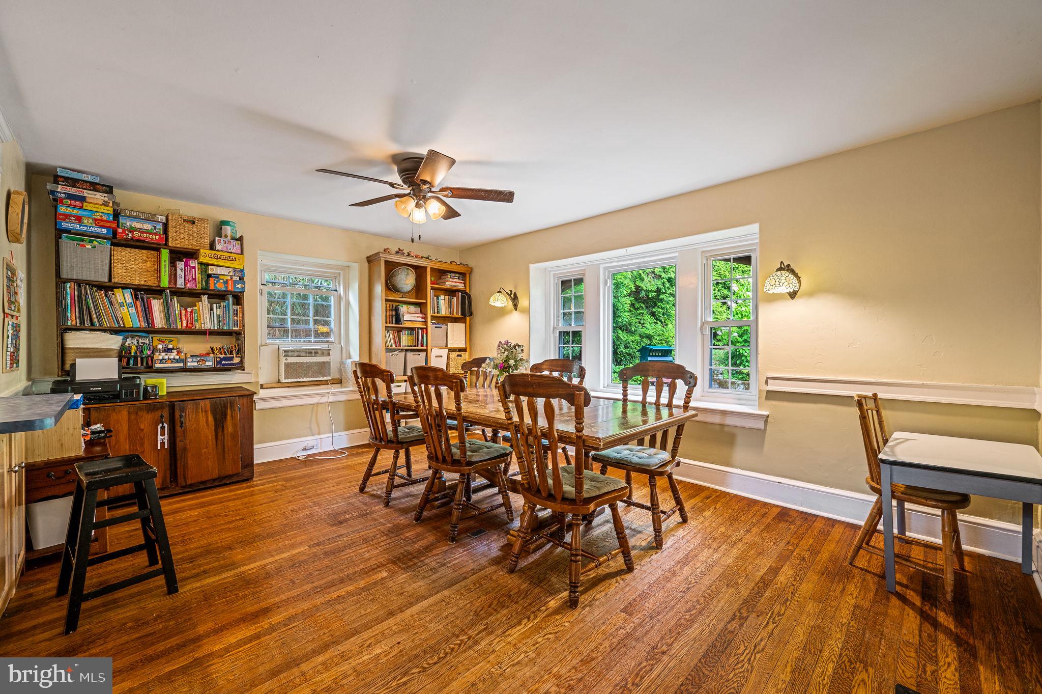 408 East Woodlawn Street Philadelphia, PA 19144 - Photo 8 of 31 a view of a dining room with furniture window and wooden floor