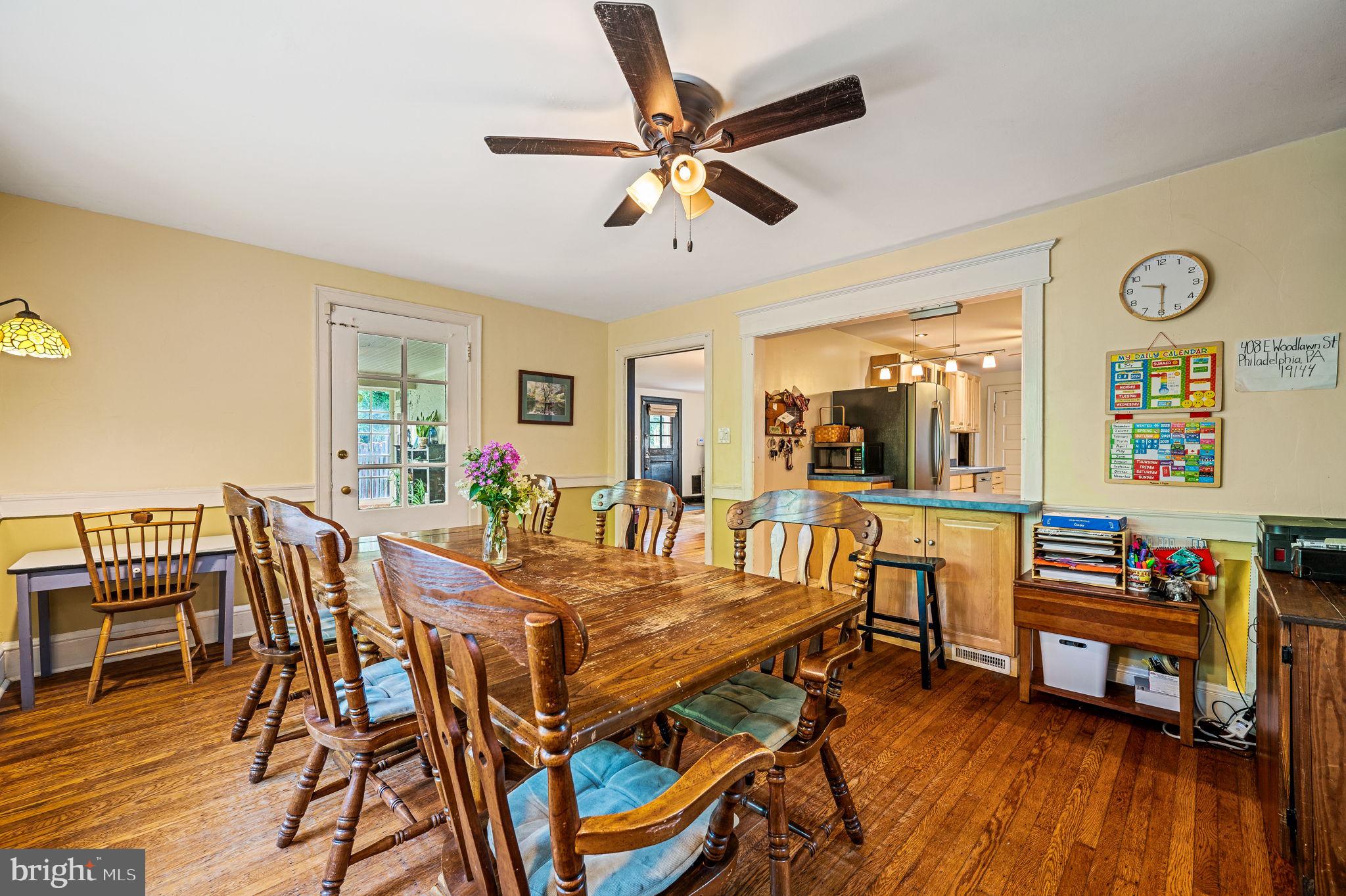 408 East Woodlawn Street Philadelphia, PA 19144 - Photo 9 of 31 a view of a dining room with furniture and wooden floor