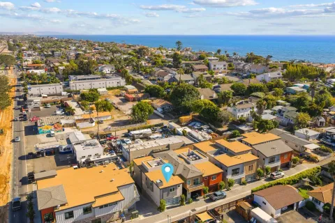 an aerial view of a city