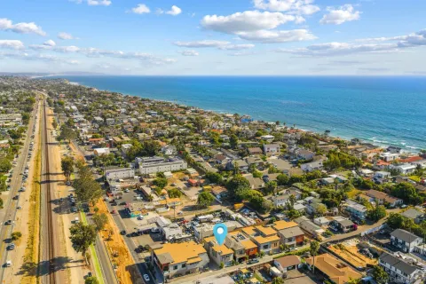an aerial view of multiple house
