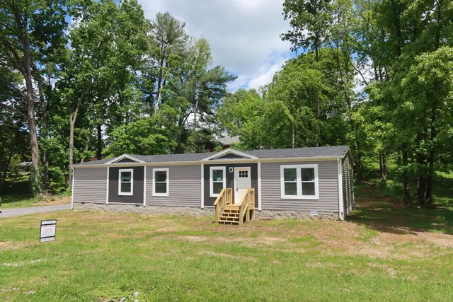 a view of a house with a patio