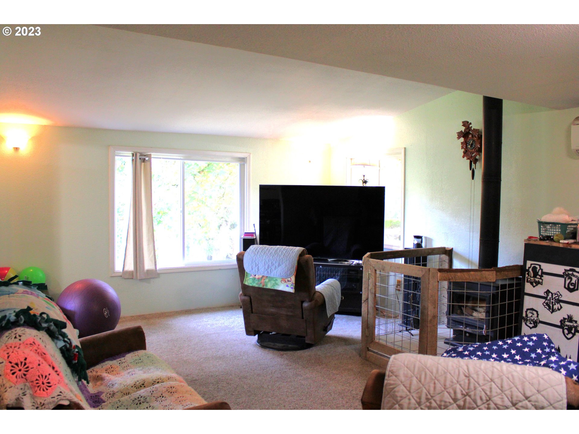 3392 Eagle Valley Road Yoncalla, OR 97499 - Photo 5 of 48 a living room with furniture and a flat screen tv