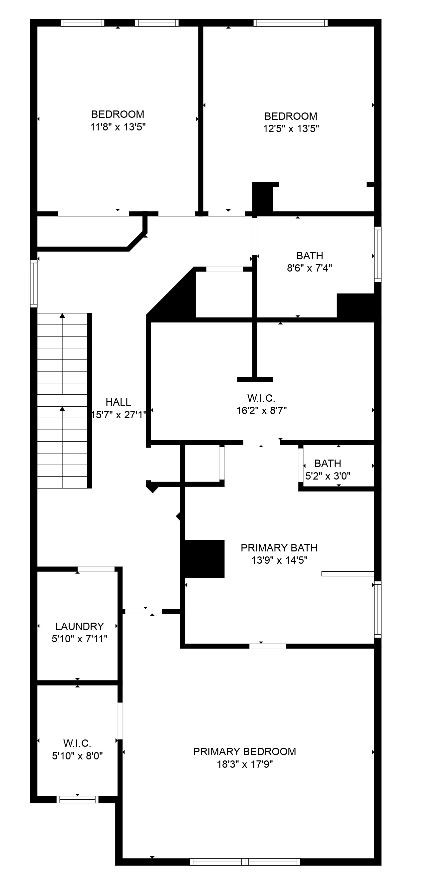 1502 Olive Place Houston, TX 77077 - Photo 26 of 27 2nd Floor Layout