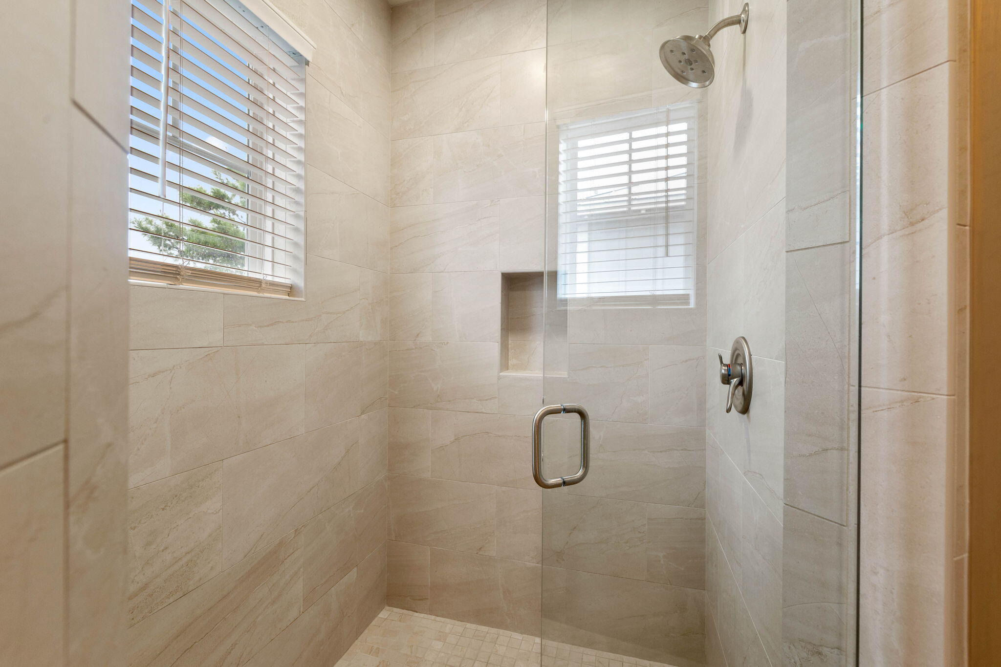 267 Gulfview Circle Santa Rosa Beach, FL 32459 - Photo 34 of 46 a bathroom with a window shower and a sink