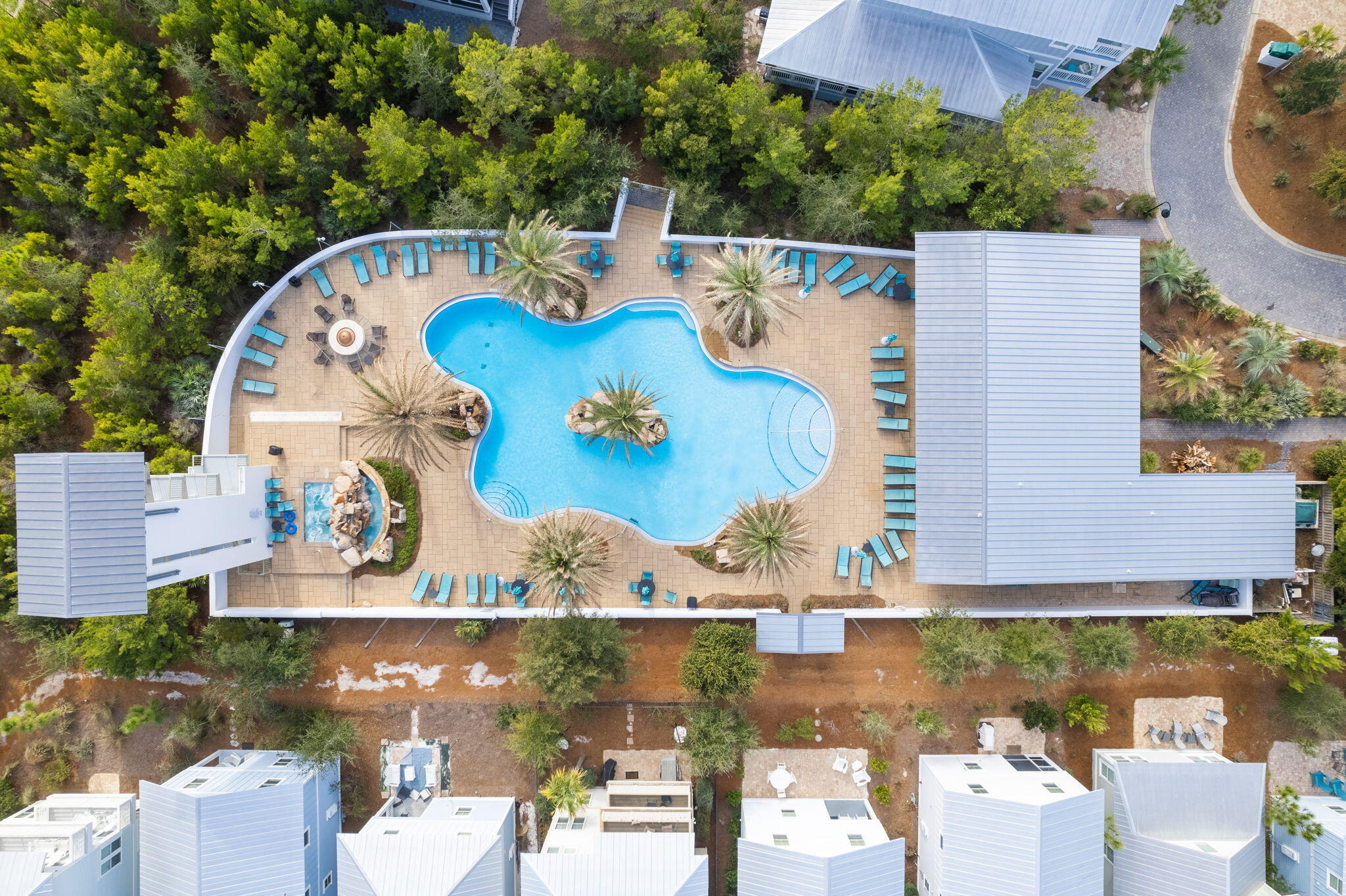 267 Gulfview Circle Santa Rosa Beach, FL 32459 - Photo 36 of 46 an aerial view of a house with a swimming pool