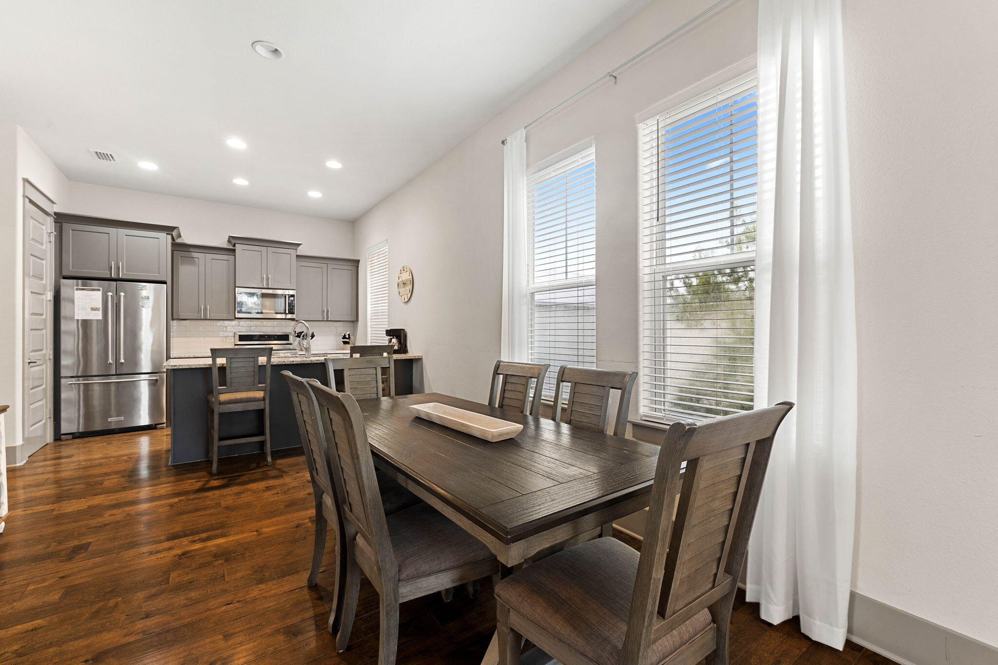 267 Gulfview Circle Santa Rosa Beach, FL 32459 - Photo 8 of 46 a view of a dining room with furniture and wooden floor