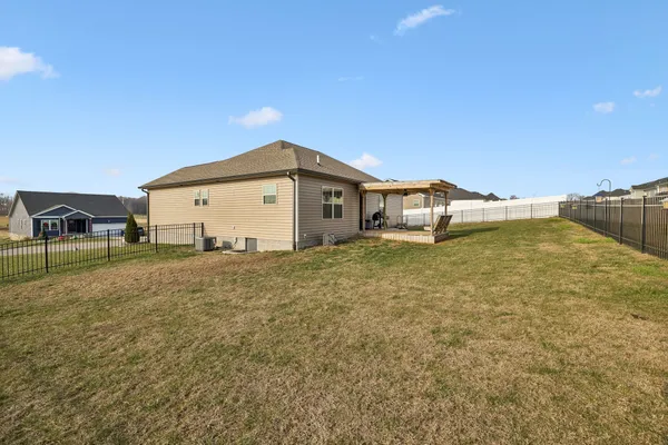 an aerial view of a house having outdoor space