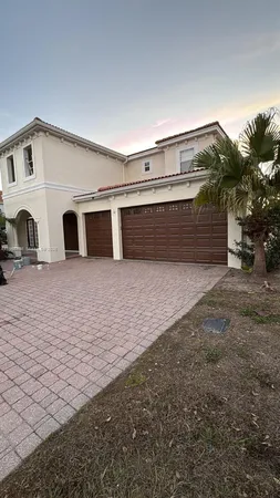 a view of a balcony with an empty space and wooden floor