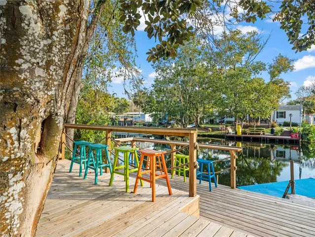 a view of a park with swings and slides