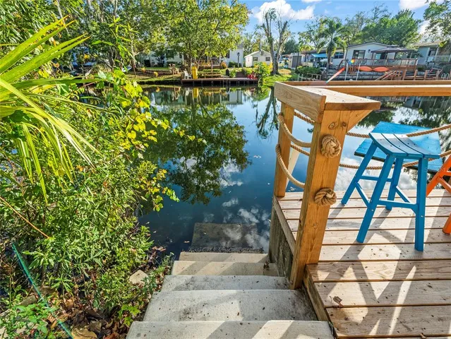 a view of a lake with houses