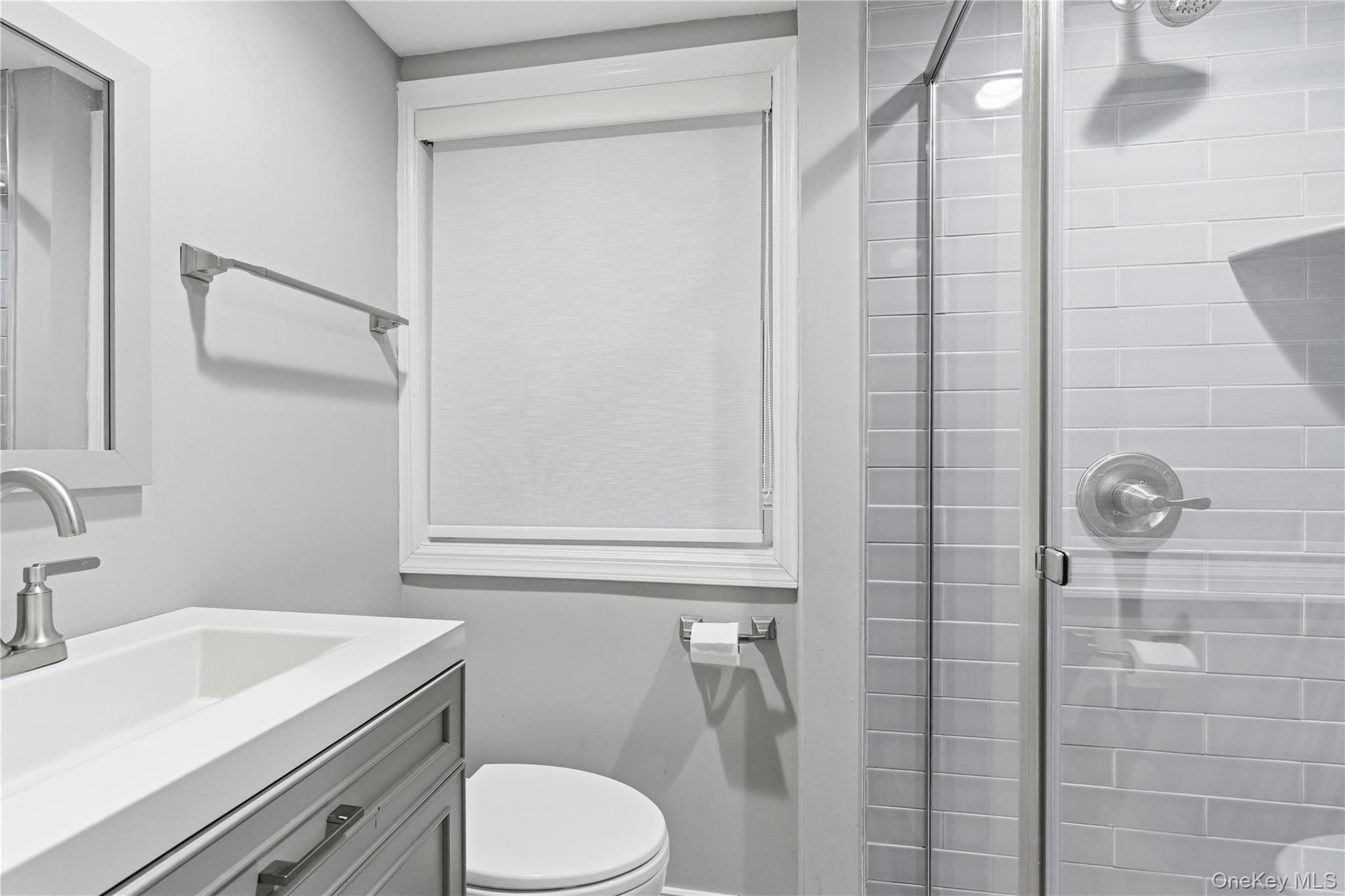 108 Bacon Road Old Westbury, NY 11568 - Photo 28 of 39 a bathroom with a sink a toilet and shower