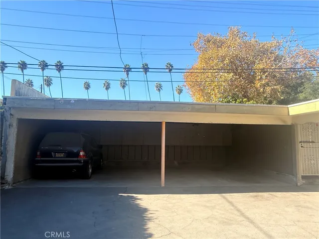 a view of a car garage