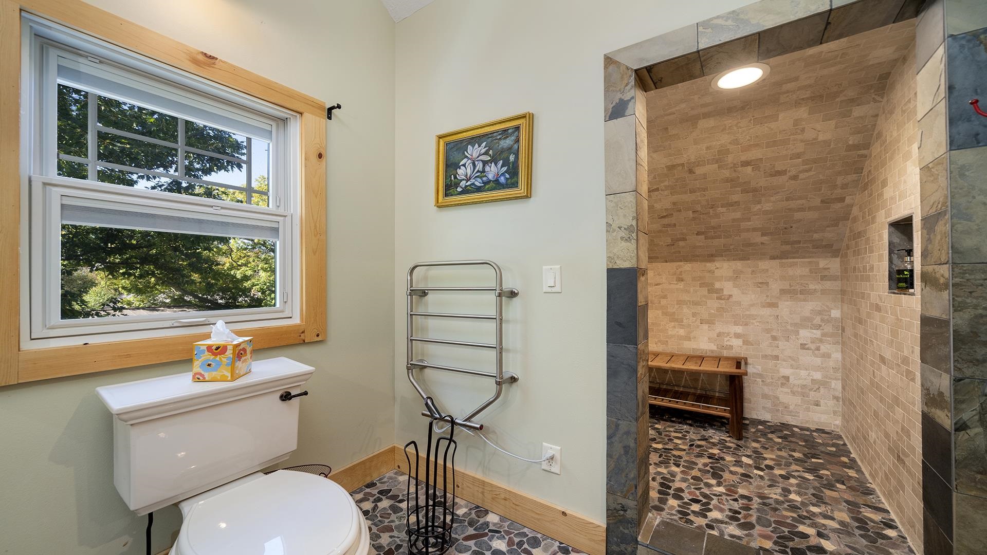 409 North State Street Franklin Grove, IL 61031 - Photo 13 of 98 a bathroom with a toilet a sink and a shower