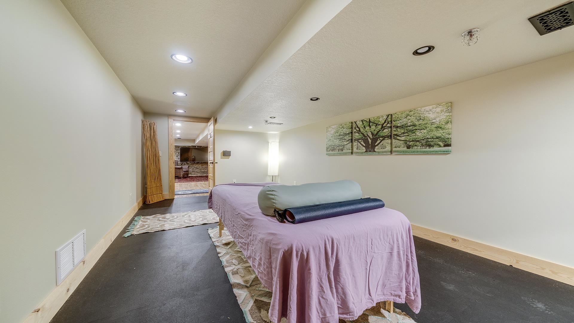 409 North State Street Franklin Grove, IL 61031 - Photo 70 of 98 a bedroom with a bed and a night stand