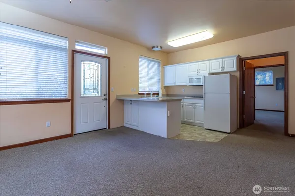 an empty room with a window