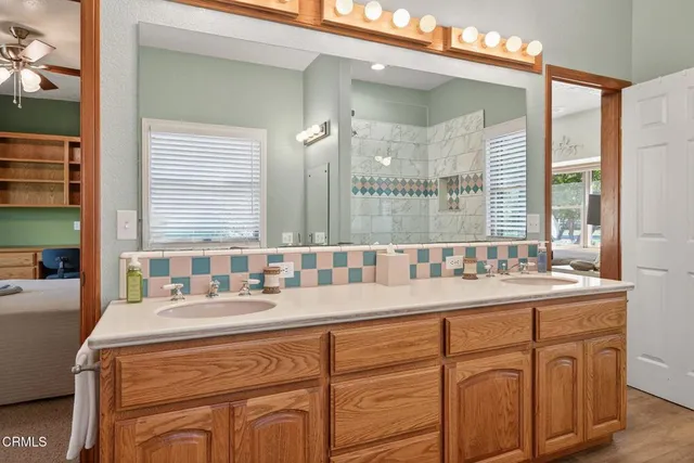 an outdoor space with seating