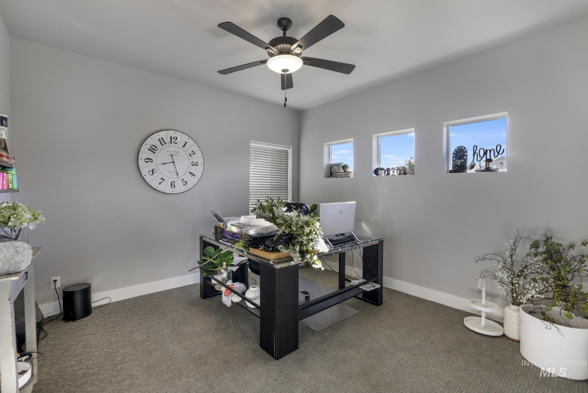 439 Meadowview Lane Twin Falls, ID 83301 - Photo 18 of 48 Office area featuring a ceiling fan