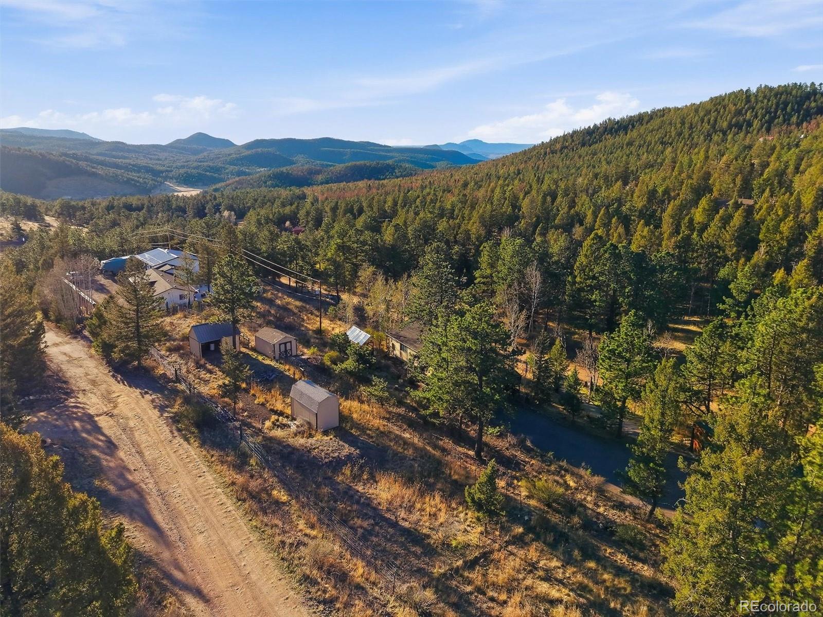 33799 Warren Road Pine, CO 80470 - Photo 12 of 50 a view of a forest with a mountain
