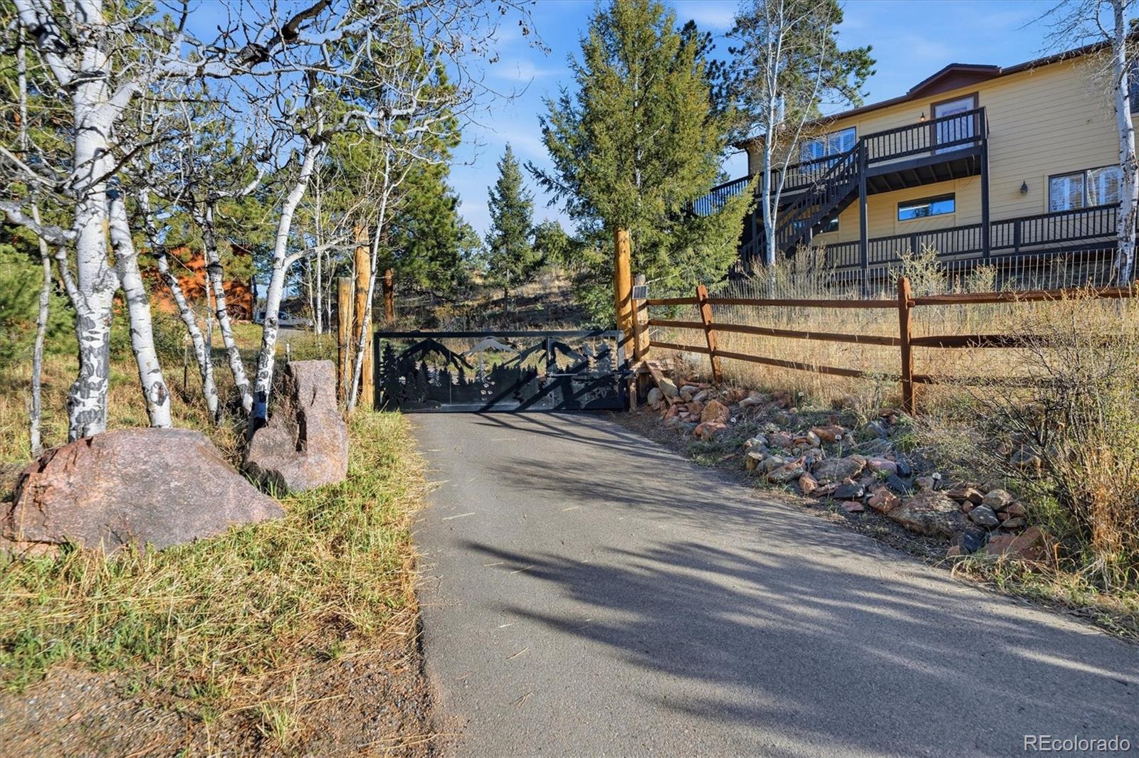 33799 Warren Road Pine, CO 80470 - Photo 6 of 50 a view of a yard with flower plants