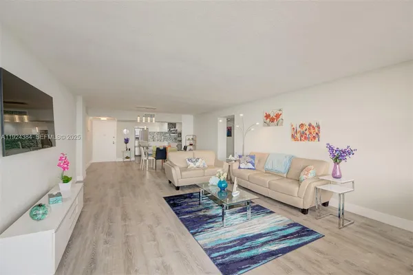 a living room with furniture and a couch