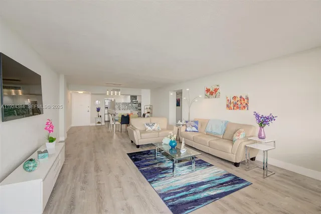 a living room with furniture and a couch