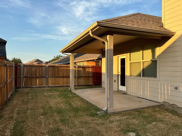 a view of a small barn