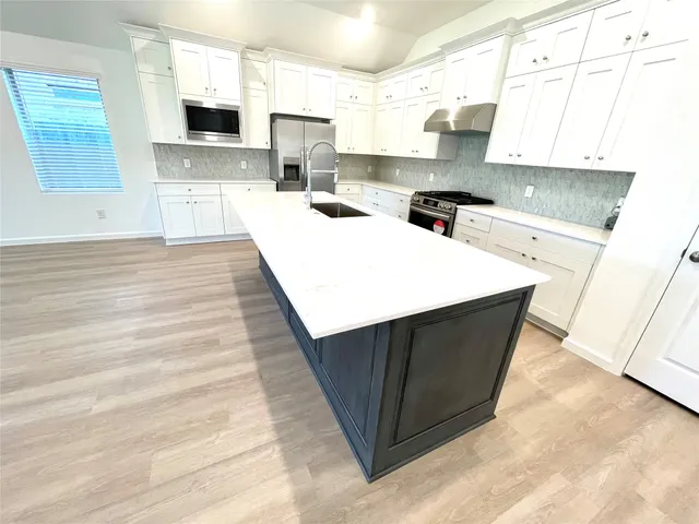 a bathroom with a shower and a sink