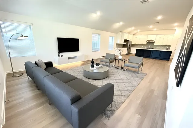 a house view with a garden space