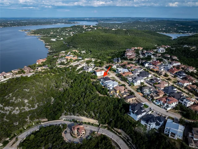 a view of lake with city
