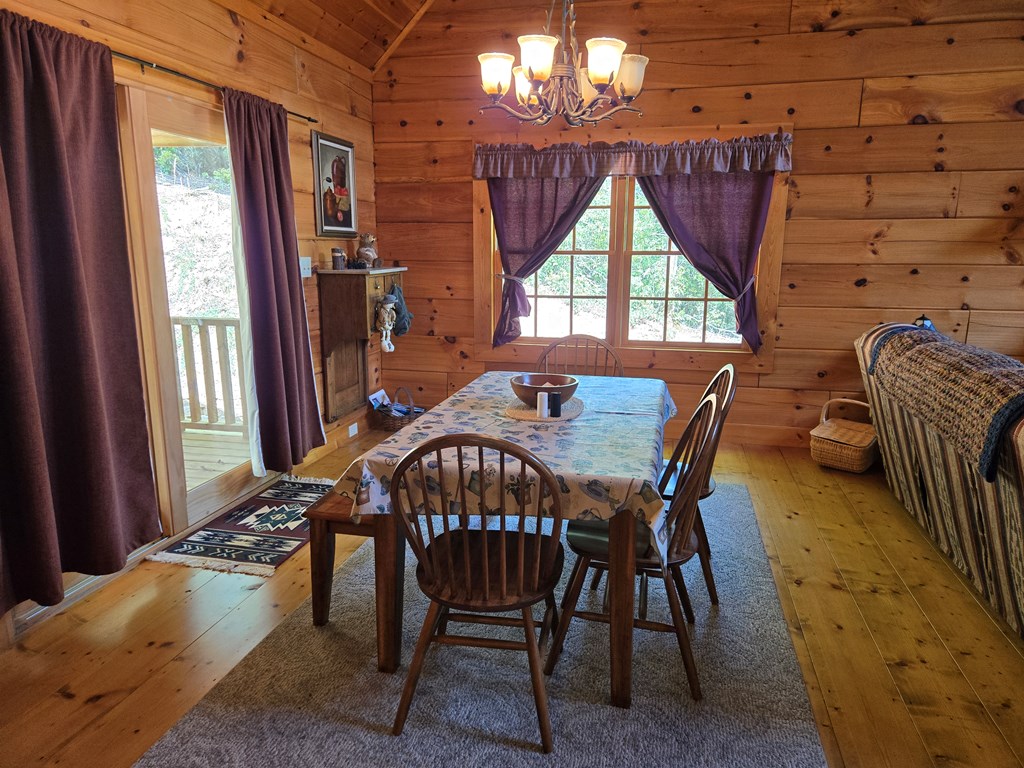 586 Laurel Haven Road Hayesville, NC 28904 - Photo 10 of 34 a dining room with furniture and window