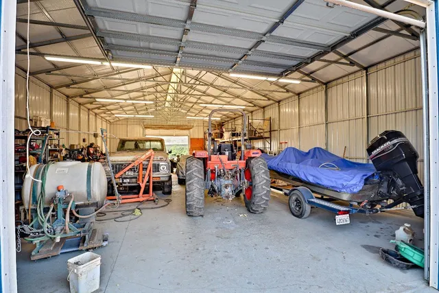 a car parked in front of a building