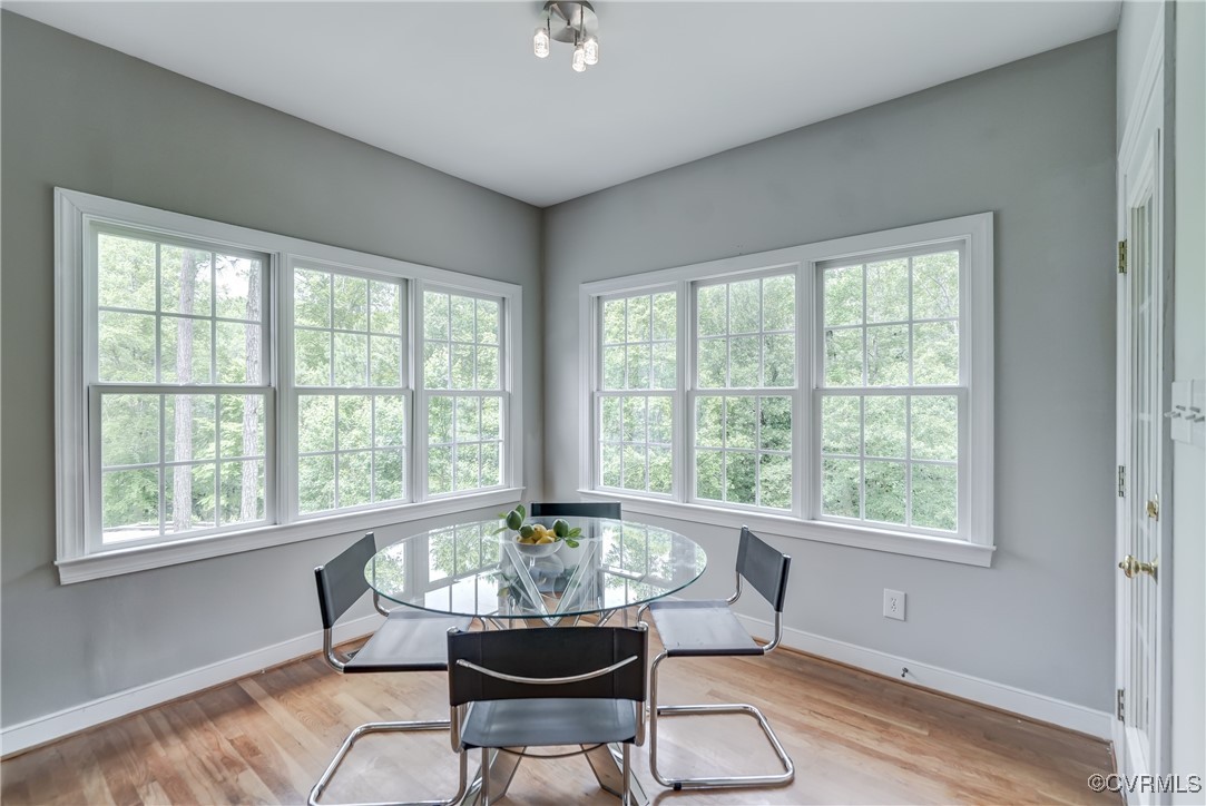 5501 Pine Needles Terrace Providence Forge, VA 23140 - Photo 12 of 50 a dining room with furniture window outside view and wooden floor