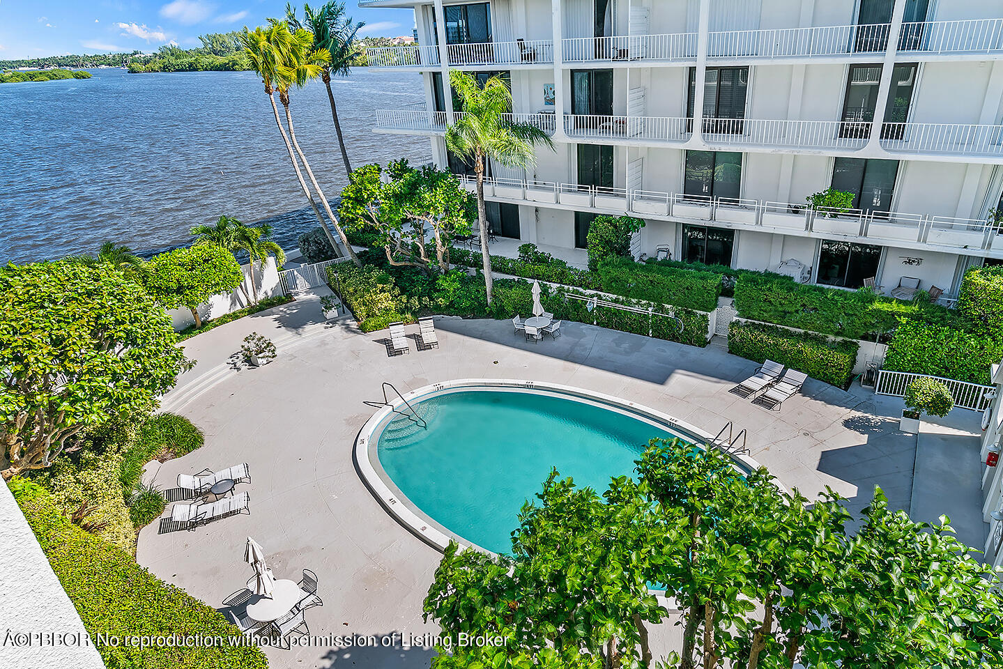 2150 Ibis Isle Road, Unit 17 Palm Beach, FL 33480 - Photo 31 of 55 an aerial view of a house with a garden and plants