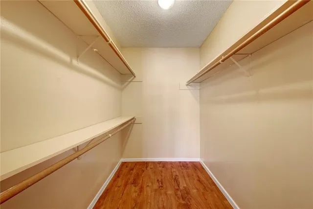 a view of small space with racks on the wall