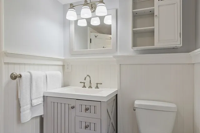 a view of a room that has a window in it